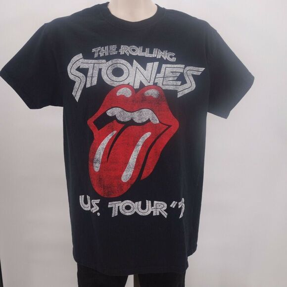 NEW Hollister Women's Medium Must Have Black Rolling Stones US Tour '78 Tee - Picture 1 of 5